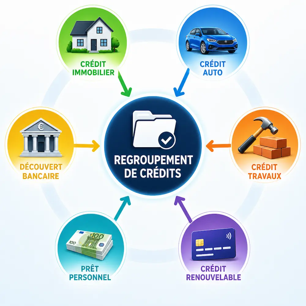Types de prêts pouvant être inclus dans un regroupement de crédits