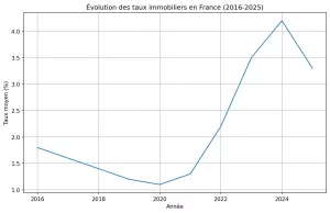 évolution taux immobilier 2015 à 2026