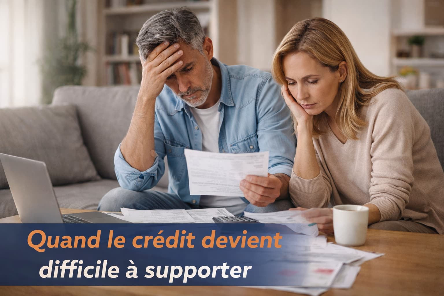 couple en difficulte financiere face a plusieurs credits avec mensualites trop elevees