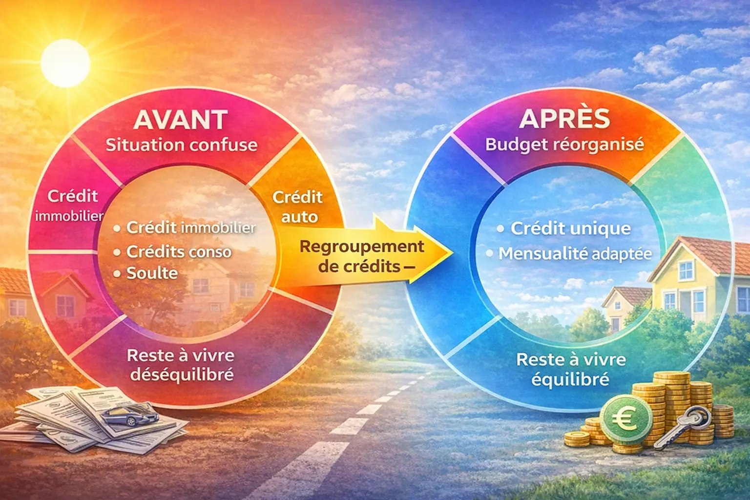 avant et après séparation