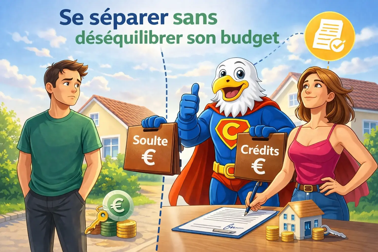 couple en séparation accompagné pour réorganiser son budget et ses crédits