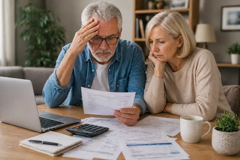 couple inquiet pour son budget de fin de mois