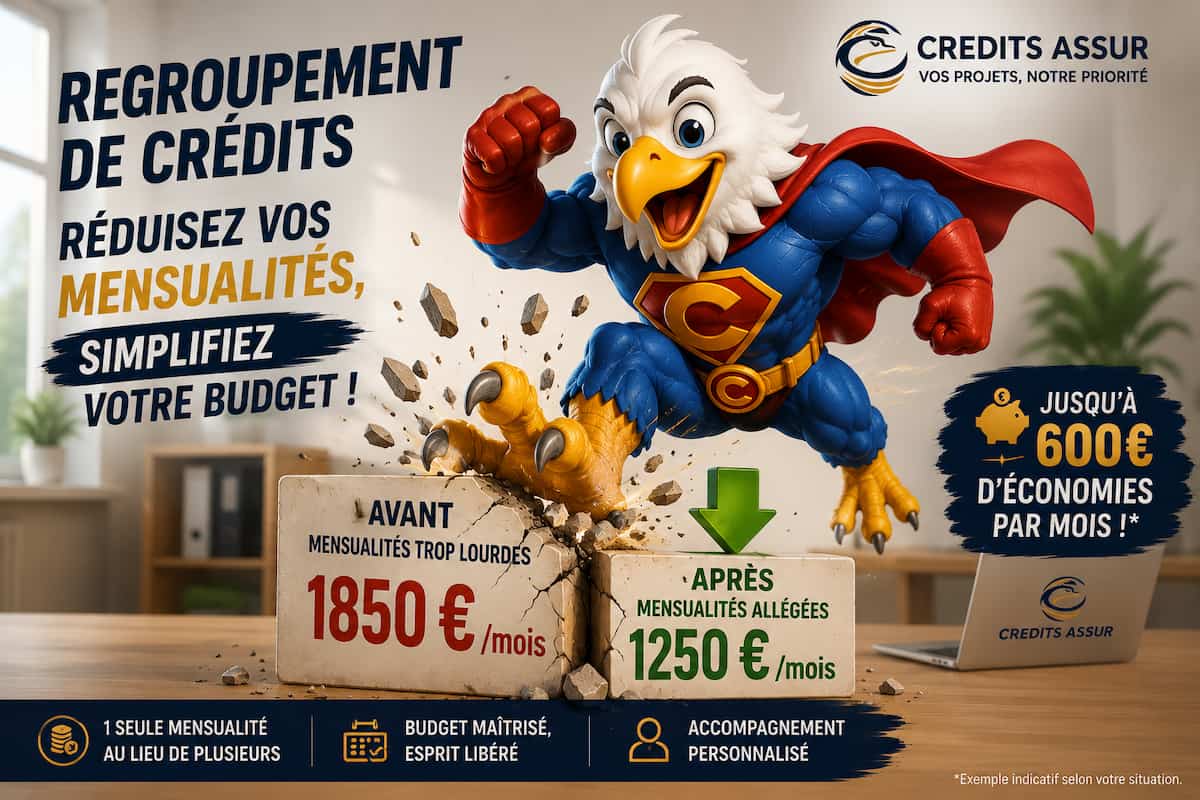 CREDITS ASSUR vous aide à baisser vos mensualités en regroupant vos prêts