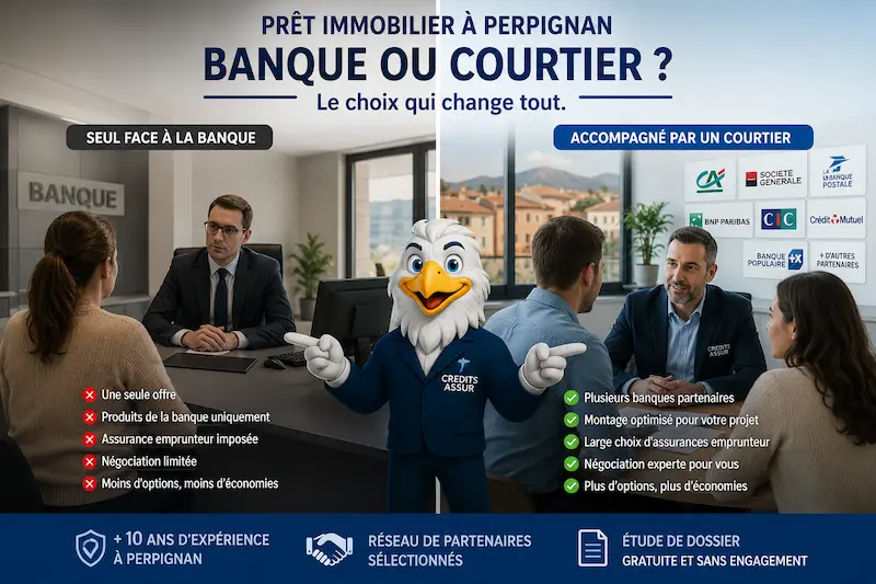 client hésitant entre aller voir une banque ou un courtier